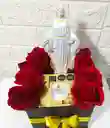 Caja Fina Con Rosas ,chocolates ,y Virjen