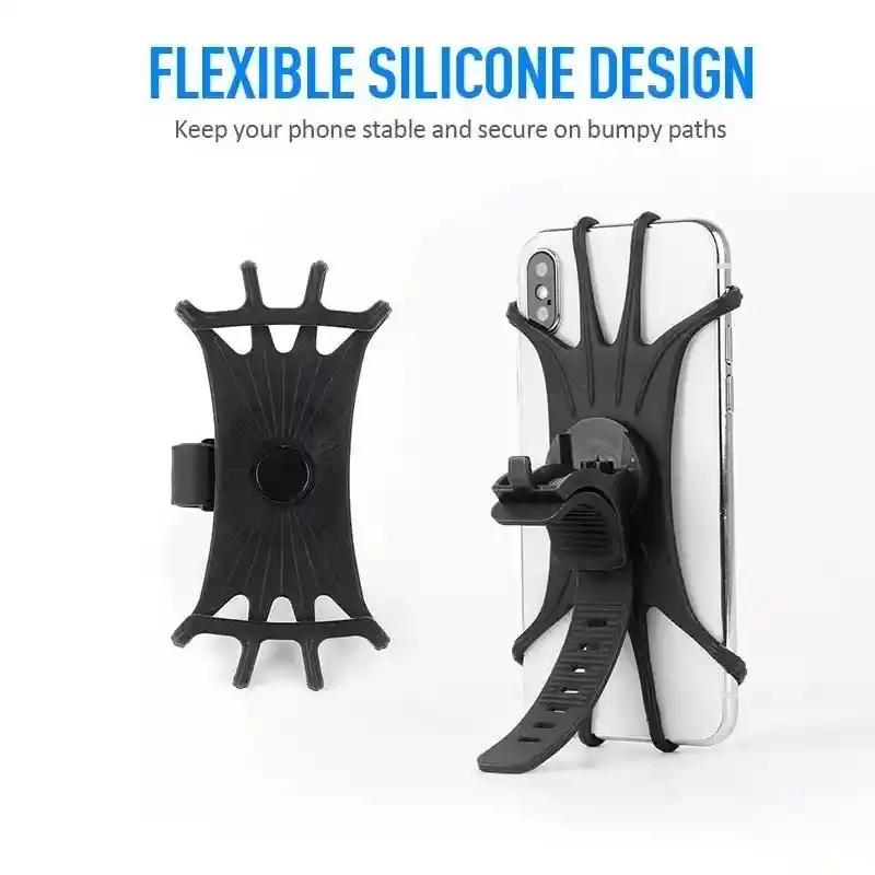 Soporte Telefono Porta Celular Gps Moto Ciclismo Siliconado