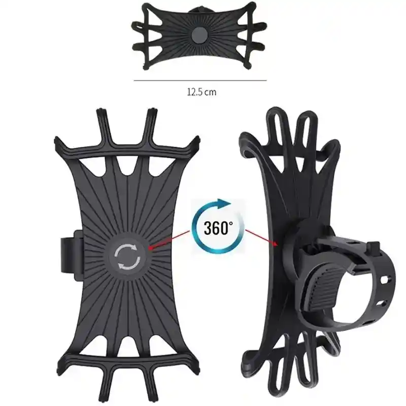 Soporte Telefono Porta Celular Gps Moto Ciclismo Siliconado