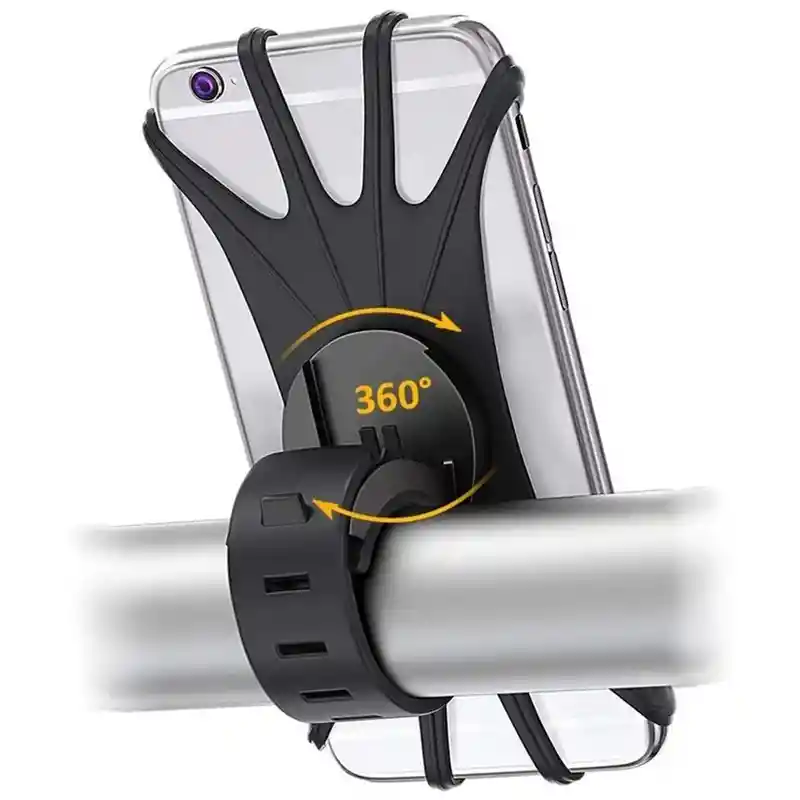 Soporte Telefono Porta Celular Gps Moto Ciclismo Siliconado