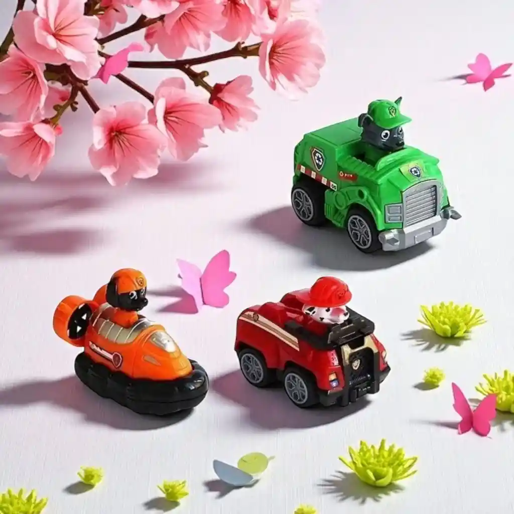 Kit Paw Patrol X 3 Carros Con Perritos