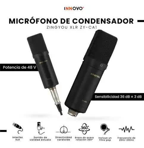 Micrófono Condensador Podcast Profesional Brazo Filtro Pop Accesorios
