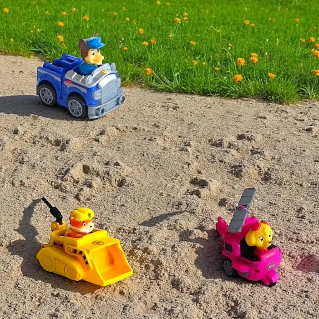 Kit Paw Patrol X 3 Carros Con Perritos Skye, Chase Y Rubble