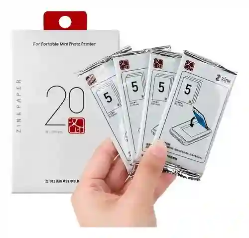 Papel Fotográfico Adhesivo Para Impresora Portátil X20 Hojas Zinkpaper