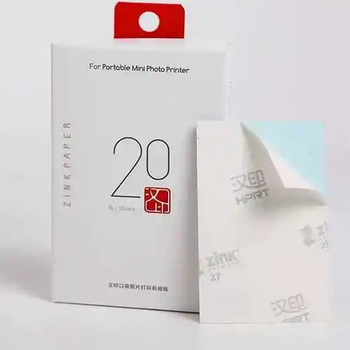 Papel Fotográfico Adhesivo Para Impresora Portátil X20 Hojas Zinkpaper