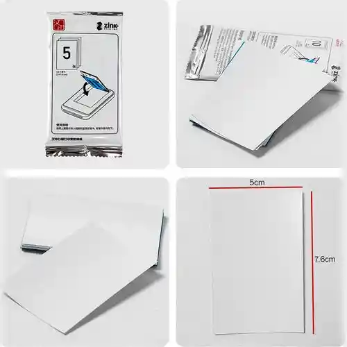Papel Fotográfico Adhesivo Para Impresora Portátil X20 Hojas Zinkpaper