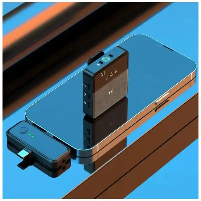 Micrófono De Solapa Sx31 Doble Iphone Tipo C Incluye Anti-pop Peluche