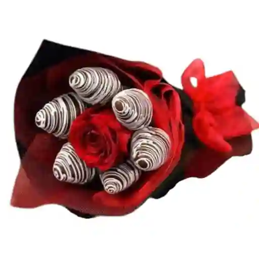 Rosa Y 6 Fresas