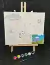 Lienzo Con Caballete 25*30 Cm Mas Pintura Y Pincel