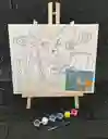 Lienzo Con Caballete 25*30 Cm Mas Pintura Y Pincel