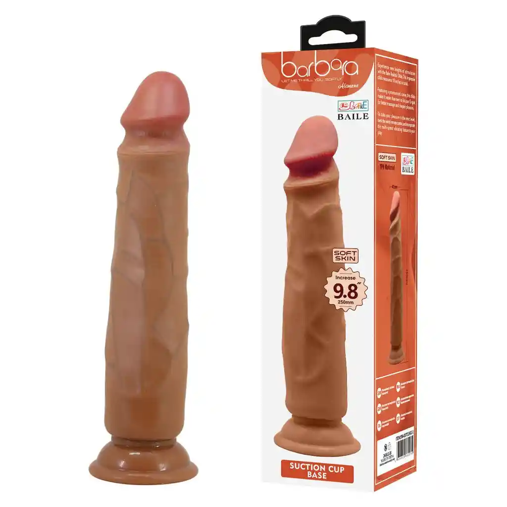 Dildo Realista Barbara 24,5 Cm Alcmene Articulado Café