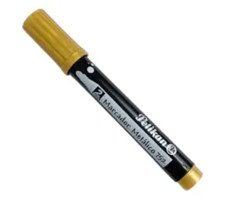 Marcador Pelikan Metalico Oro Metalizado