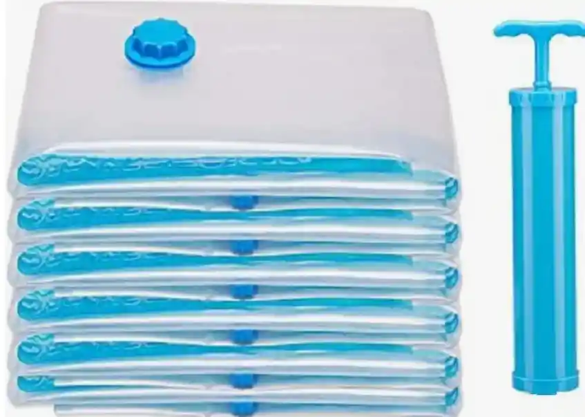 12 Bolsas De Empaque Al Vacio Mas 1 Bomba Manual De Vacio