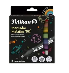 Marcador Pelikan Metalizado X 8 Und Surtido