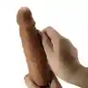 Vibrador Realista Waldorf 21 Cm Sliding Skin Chocolate Piel Deslizante