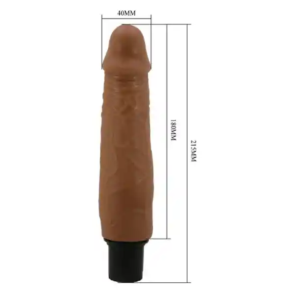 Vibrador Realista Waldorf 21 Cm Sliding Skin Chocolate Piel Deslizante