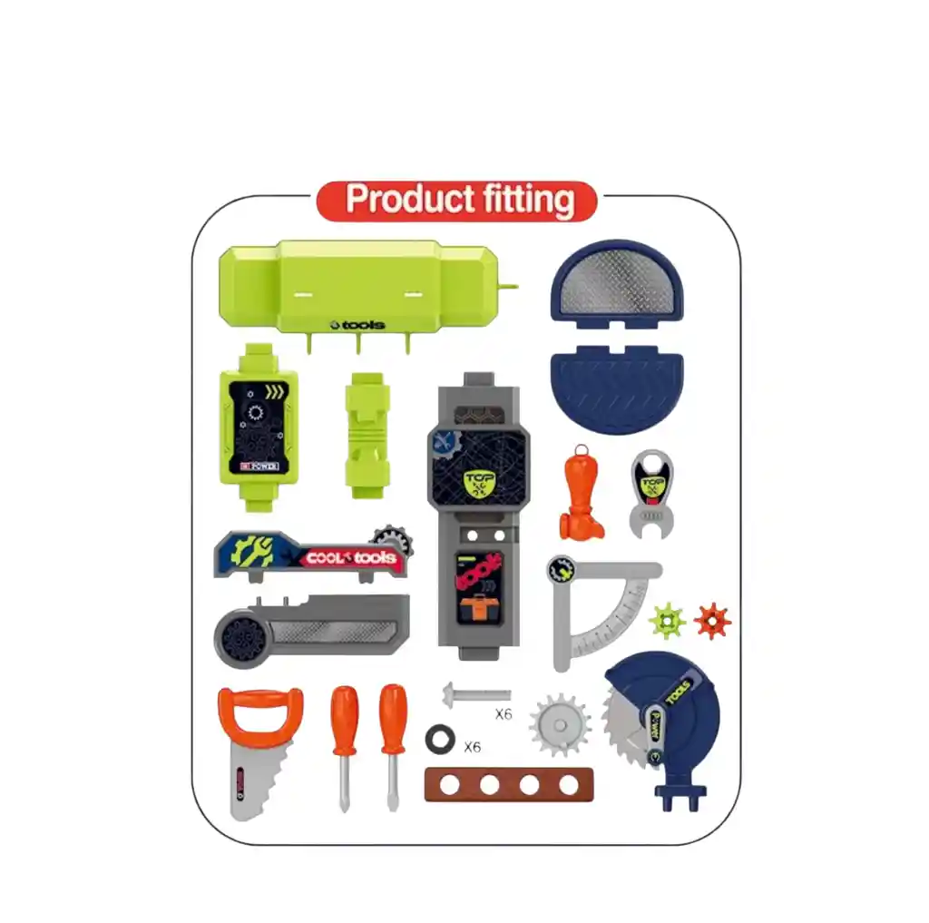 Kit Maleta Herramienta 3/1 Juguete Didáctico Niños Rol Construccion