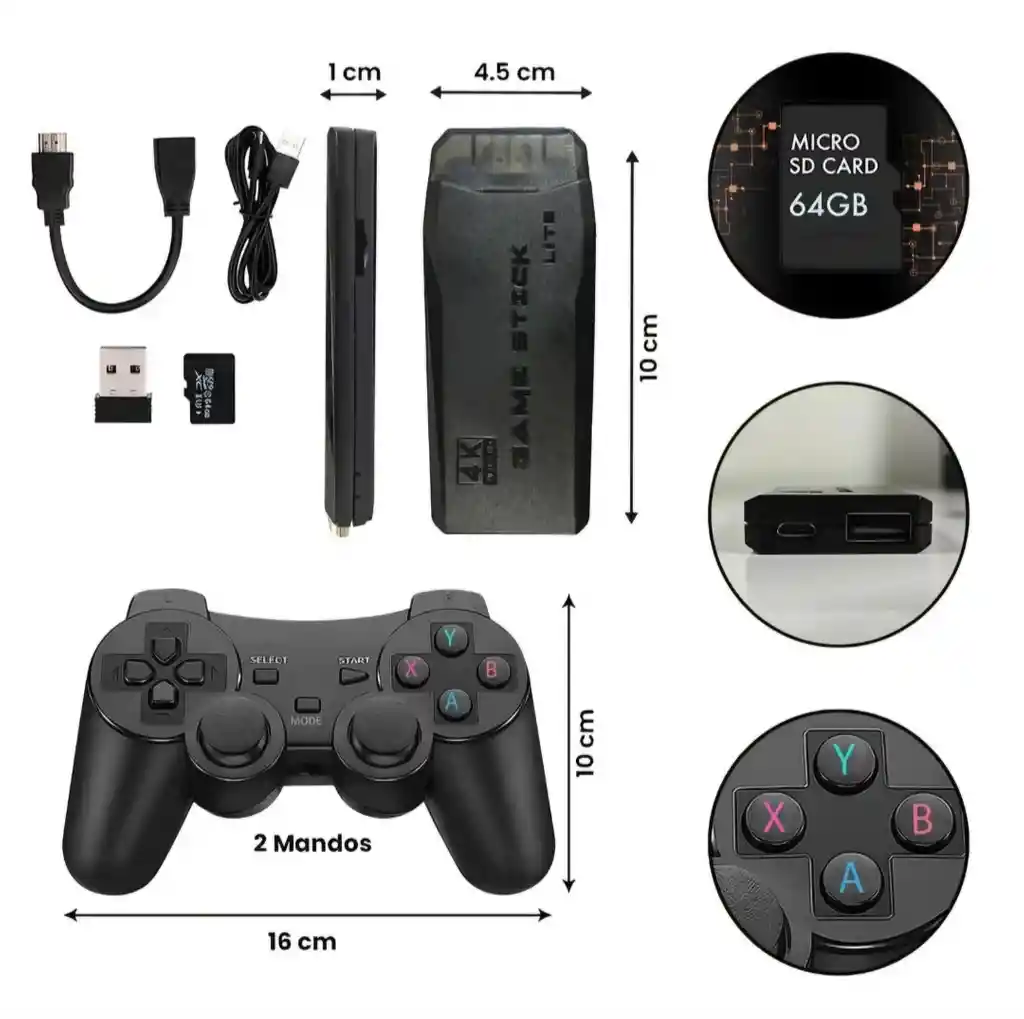 Consola Videojuegos Gamer Stick Lite 4k