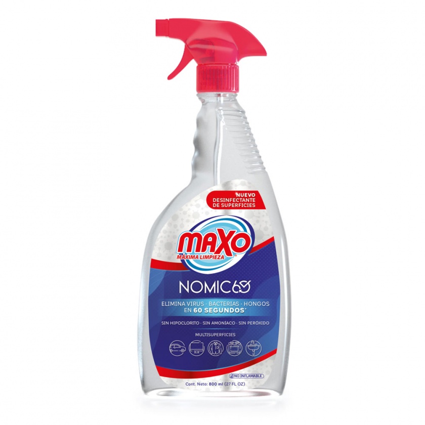 Maxo Limpiador Desinfectante Nomic 60 en Spray 800 ml