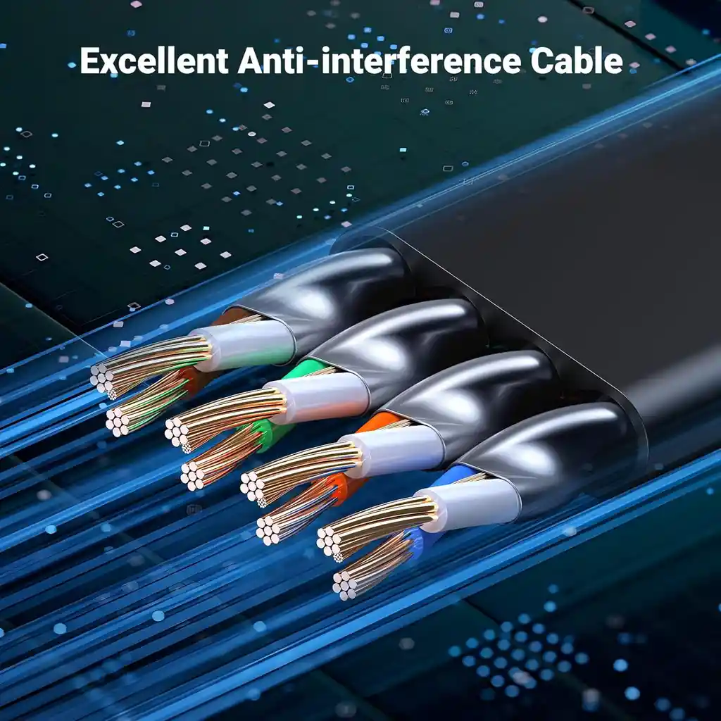 Cable Ugreen Cat8 Plano Suave 6m Rj45 Alta Velocidad