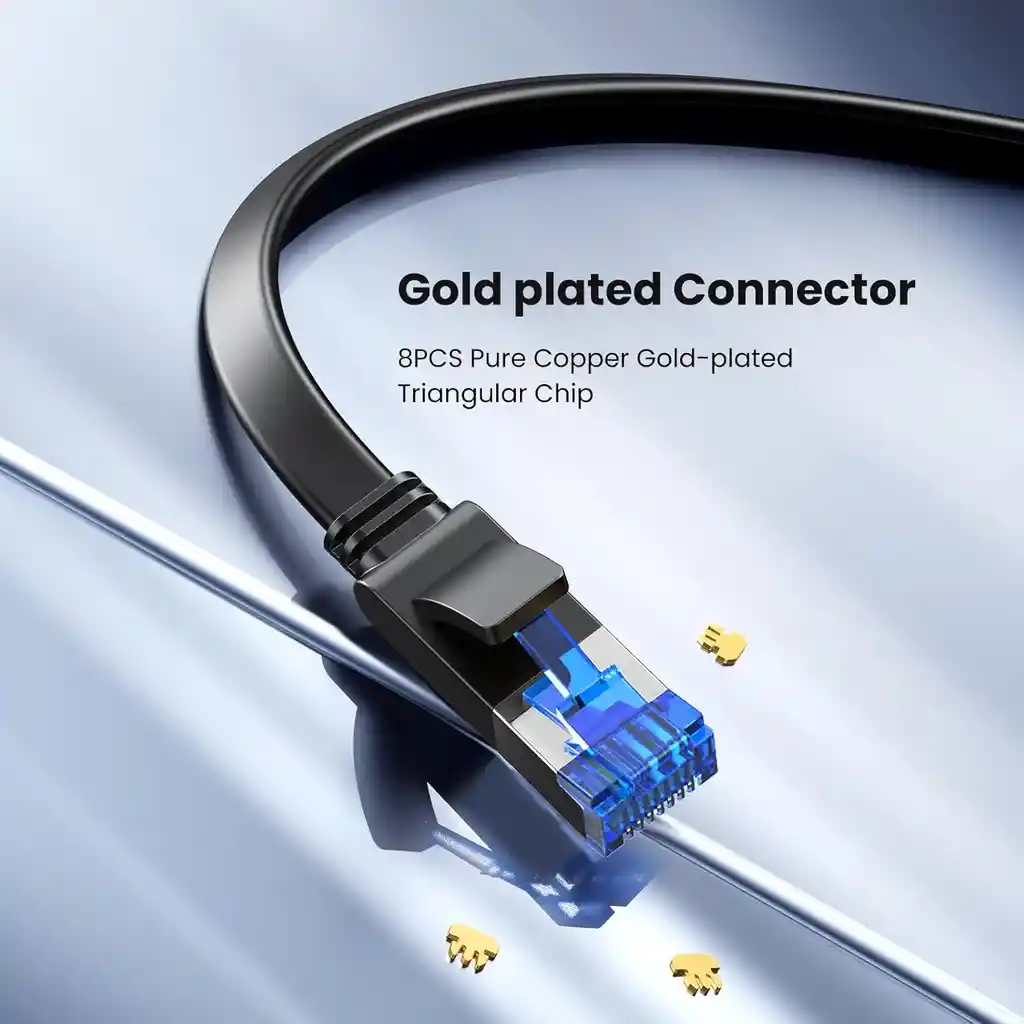 Cable Ugreen Cat8 Plano Suave 6m Rj45 Alta Velocidad