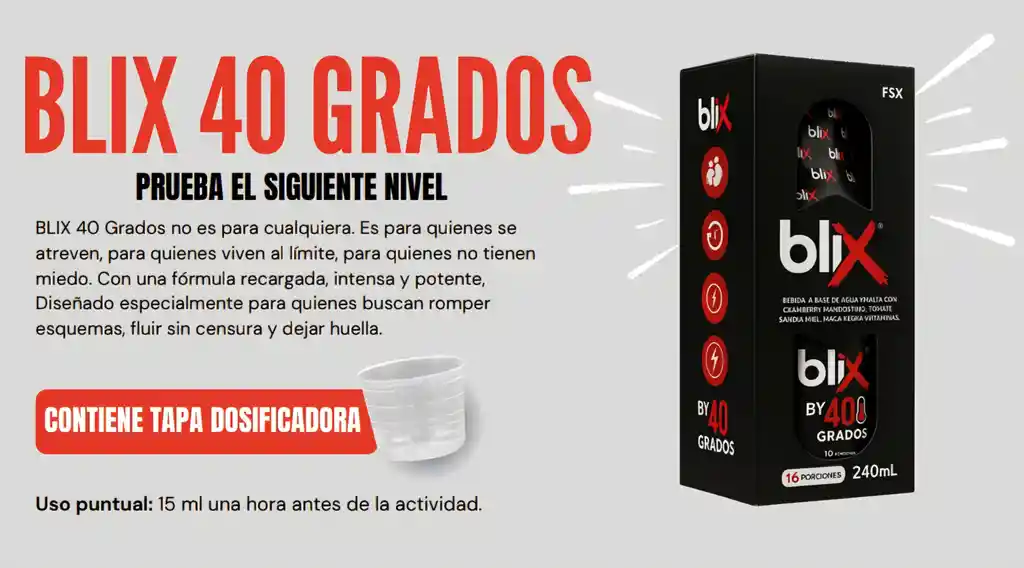 Energizante Blix Líquido Potenciador By 40 Grados