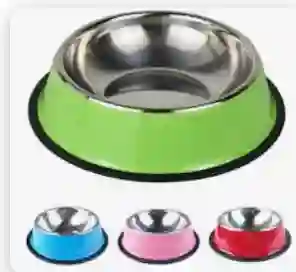 Comedero En Acero Inoxidable Con Color 15 Cm