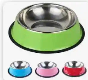 Comedero En Acero Inoxidable Con Color 15 Cm
