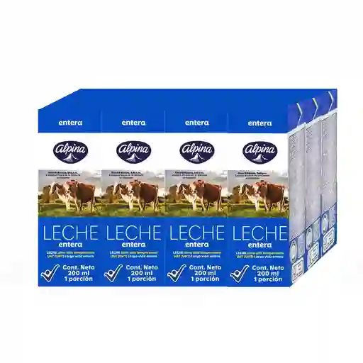 Alpina Leche Entera 12 Unidades / 200 Ml