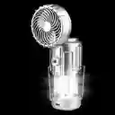 Linterna De Camping Con Ventilador Solar Y Led | Recargable, Con Carga Para Celular | Linterna Plegable 2 En 1 Para Exteriores Y Emergencias