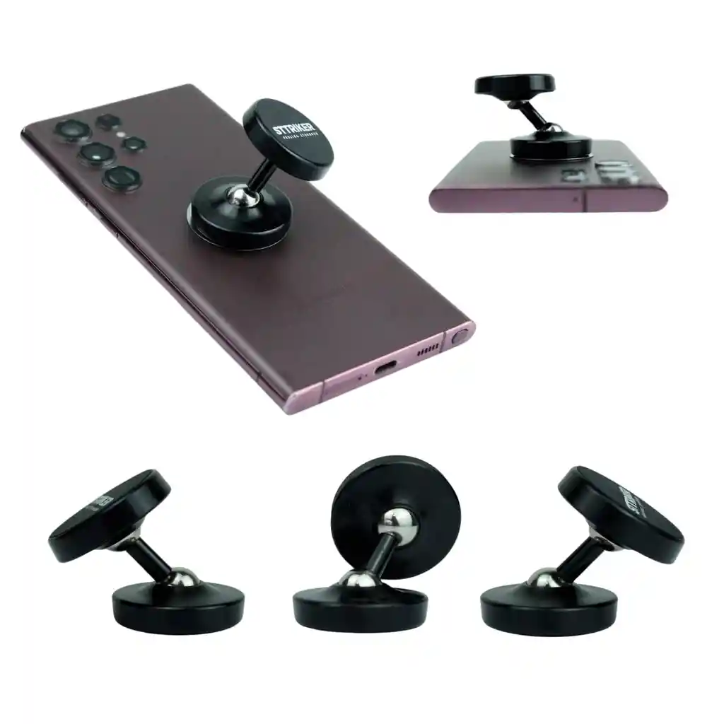 Soporte Celular Magnético Tripode Iman Gym 360° Negro
