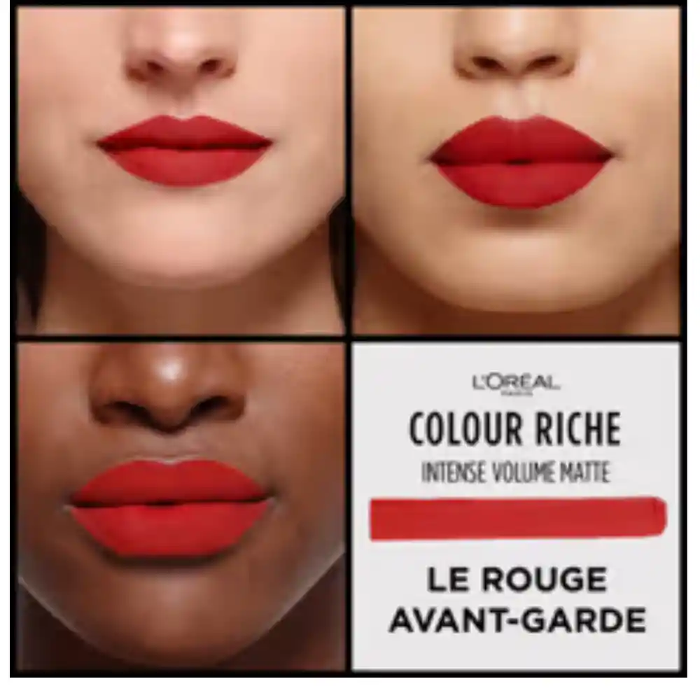 Labial L'oréal Paris Color Riche Intense Volume Matte 203 Le Rouge Avant-garden
