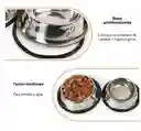 Plato En Acero Inoxidable Antideslizante Para Mascotas 15cm