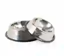 Plato En Acero Inoxidable Antideslizante Para Mascotas 15cm