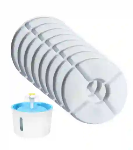 Filtros De Repuesto Para Fuente De Agua Para Mascotas Por Unidad Color Blanco