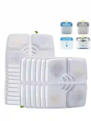 Filtros De Repuesto Para Fuente De Agua Marca Genérica Para Mascotas Por Unidad Color Blanco Diseño Cuadrado