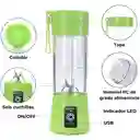 Licuadora Portátil Recargable Usb Batidora Vaso Plastico