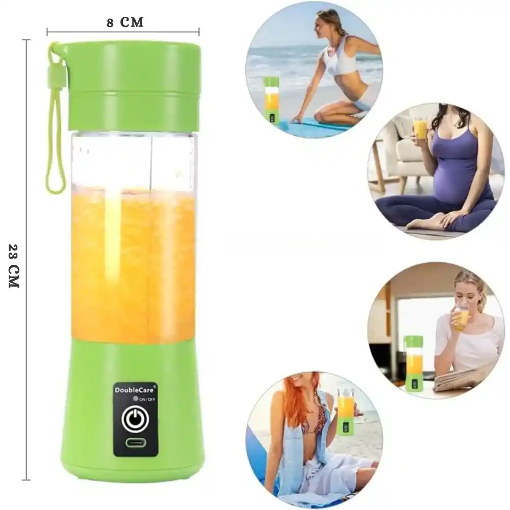 Licuadora Portátil Recargable Usb Batidora Vaso Plastico