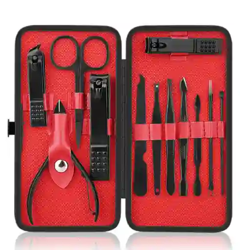 Kit Corta Unas Set Manicura Pedicura 12 Piezas
