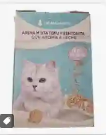 Arena Mixta Tofu Y Bentonita Con Aroma A Leche 2.5kg