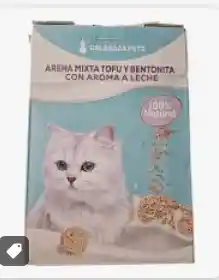 Arena Mixta Tofu Y Bentonita Con Aroma A Leche 2.5kg
