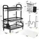 Organizador De Loza 3 Niveles Metalico Ultraresistente Negro