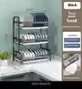 Organizador De Loza 3 Niveles Metalico Ultraresistente Negro