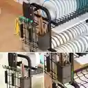 Organizador De Loza 3 Niveles Metalico Ultraresistente Negro
