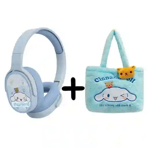Auricular Diadema Bluetooth Sanrio + Estuche De Felpa Cinnamoroll