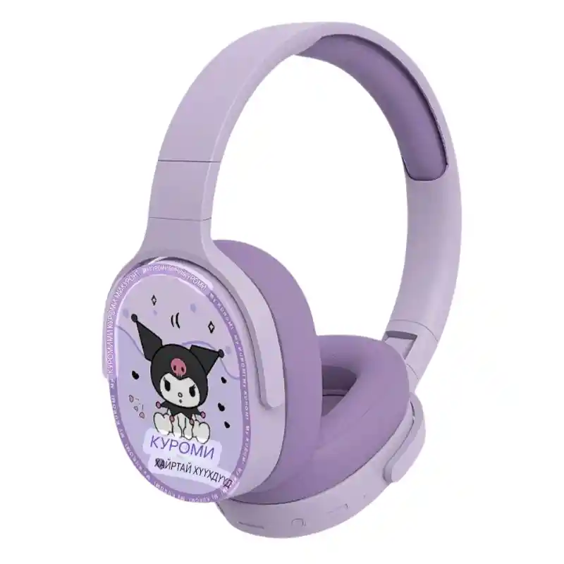 Auricular Diadema Bluetooth Sanrio + Estuche De Felpa Kuromi