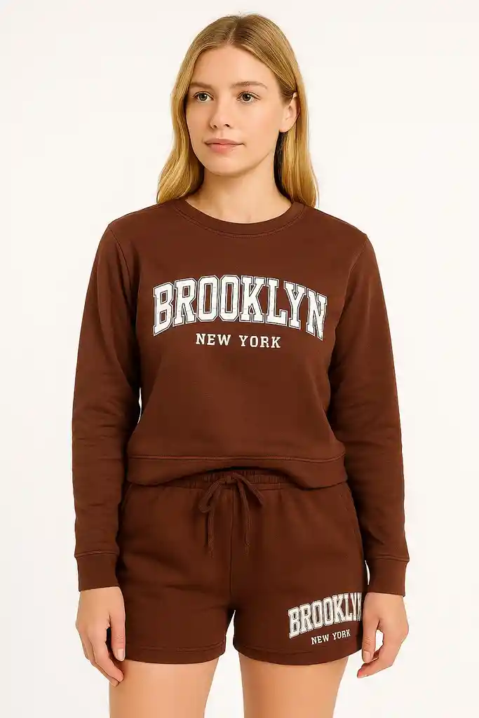 Sudadera Con Buso Y Shorts, Talla Unica