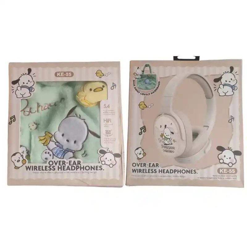 Auricular Diadema Bluetooth Sanrio + Estuche De Felpa Cinnamoroll