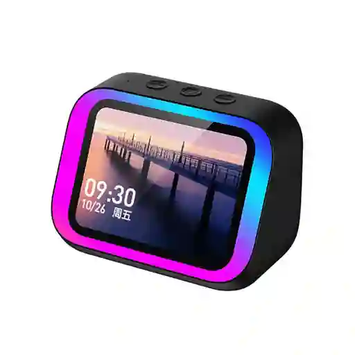 Reloj Despertador Inteligente Parlante Bluetooth Con Asistente De Voz Y Luz Rgb
