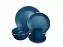 Vajilla Luxury En Melamina Color Azul 20pzs